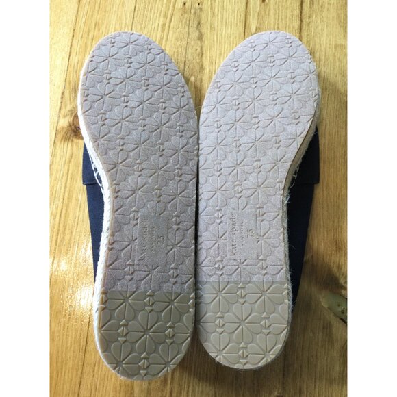 Kate Spade Tennis Racket Embroidered Jeweled Canvas Espadrilles Size 7.5 Shoes - Picture 9 of 11